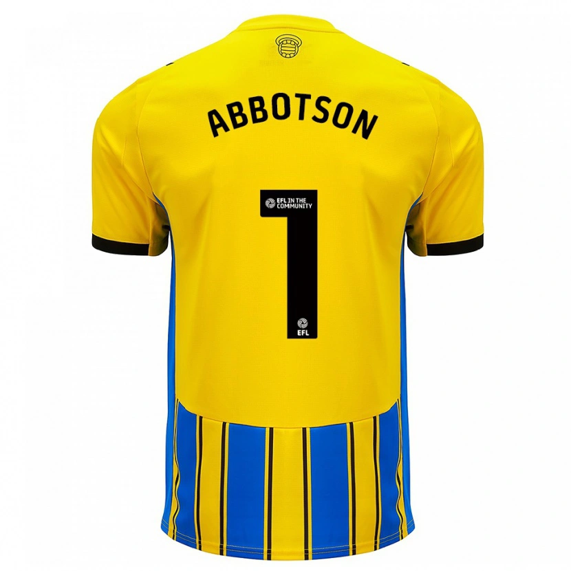Danxen Pánské Oscar Abbotson #1 Modrá Žlutá Daleko Hráčské Dresy 2025/26 Dres