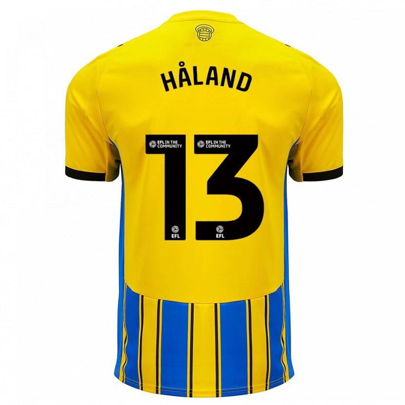 Danxen Pánské Benedicte Håland #13 Modrá Žlutá Daleko Hráčské Dresy 2025/26 Dres
