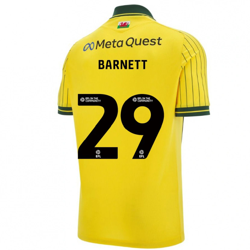 Danxen Pánské Ryan Barnett #29 Žlutá Zelená Daleko Hráčské Dresy 2025/26 Dres