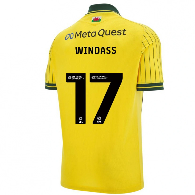 Danxen Pánské Josh Windass #17 Žlutá Zelená Daleko Hráčské Dresy 2025/26 Dres