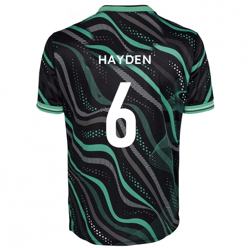 Danxen Pánské Aaron Hayden #6 Černá Zelená Daleko Hráčské Dresy 2025/26 Dres