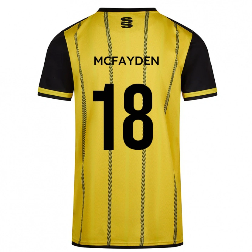 Danxen Pánské Lincoln Mcfayden #18 Žlutá Černá Daleko Hráčské Dresy 2025/26 Dres