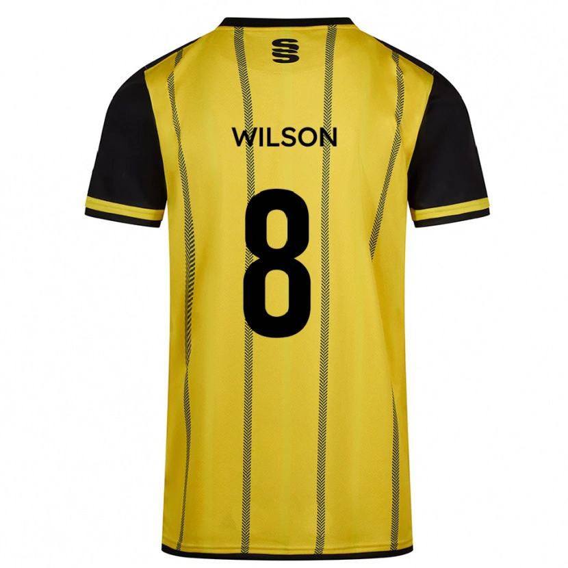 Danxen Pánské George Wilson #8 Žlutá Černá Daleko Hráčské Dresy 2025/26 Dres