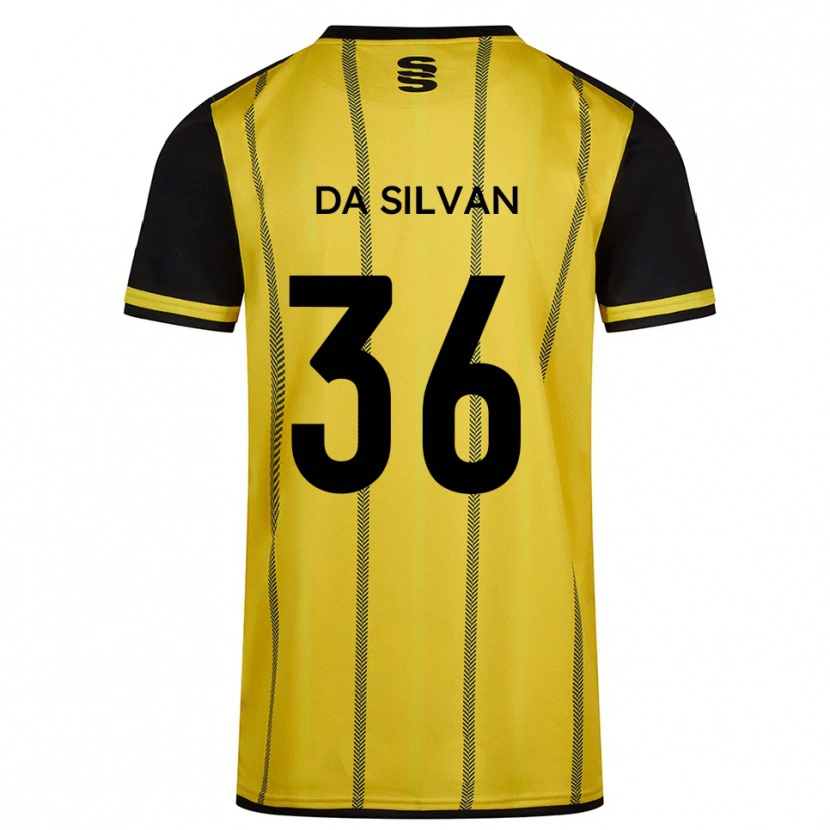 Danxen Pánské Elisaro Da Silvan #36 Žlutá Černá Daleko Hráčské Dresy 2025/26 Dres