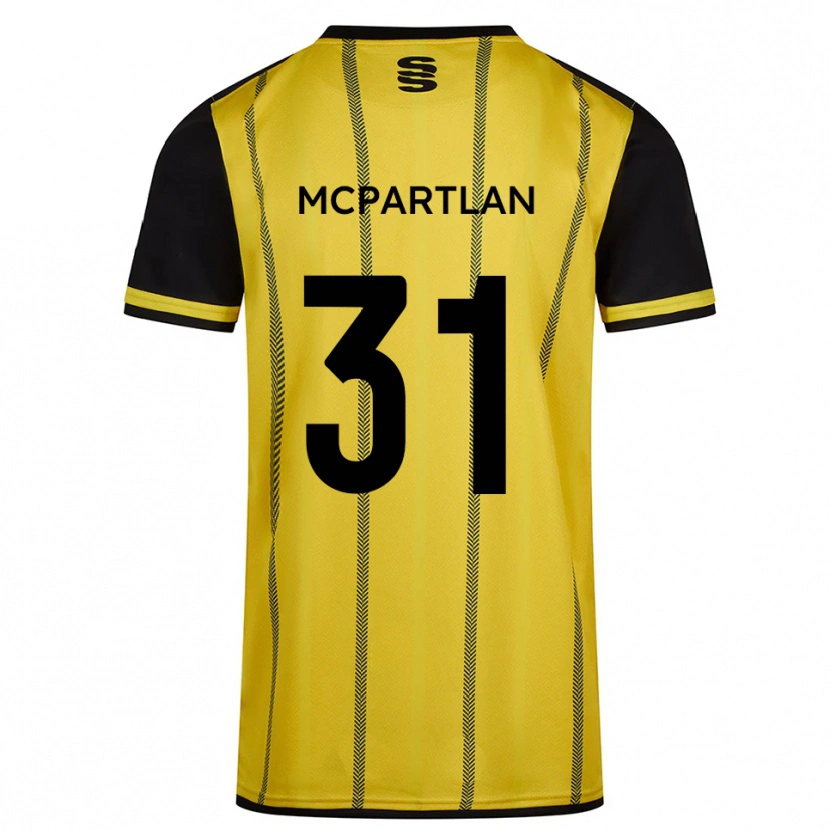 Danxen Pánské Cian Mcpartlan #31 Žlutá Černá Daleko Hráčské Dresy 2025/26 Dres