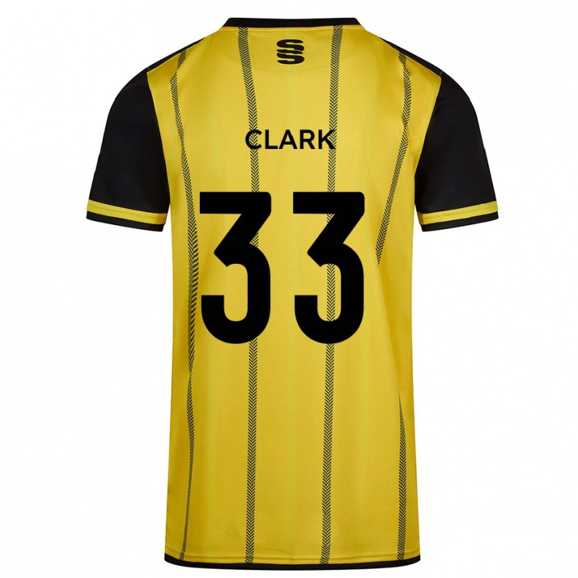 Danxen Pánské Charlie Clark #33 Žlutá Černá Daleko Hráčské Dresy 2025/26 Dres