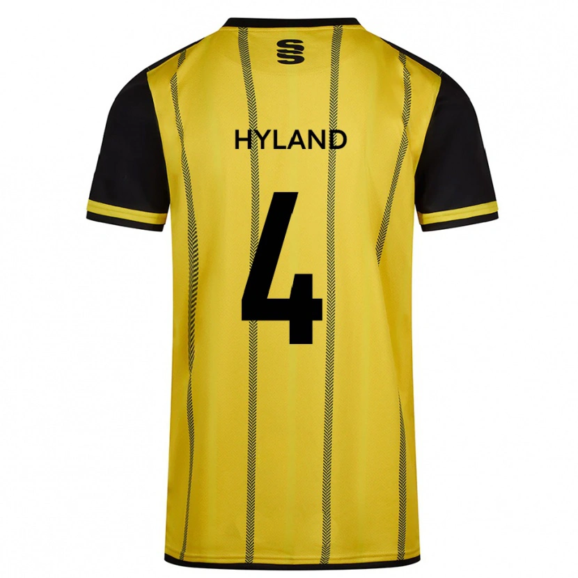 Danxen Pánské Mia Hyland #4 Žlutá Černá Daleko Hráčské Dresy 2025/26 Dres