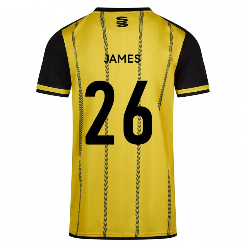 Danxen Pánské Nicola James #26 Žlutá Černá Daleko Hráčské Dresy 2025/26 Dres