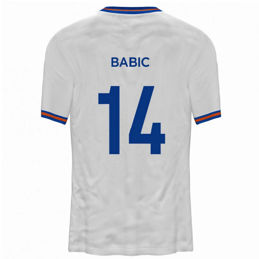 Danxen Pánské Goran Babic #14 Bílá Modrá Daleko Hráčské Dresy 2025/26 Dres