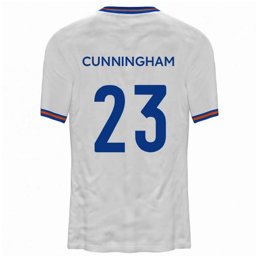 Danxen Pánské Elliott Cunningham #23 Bílá Modrá Daleko Hráčské Dresy 2025/26 Dres