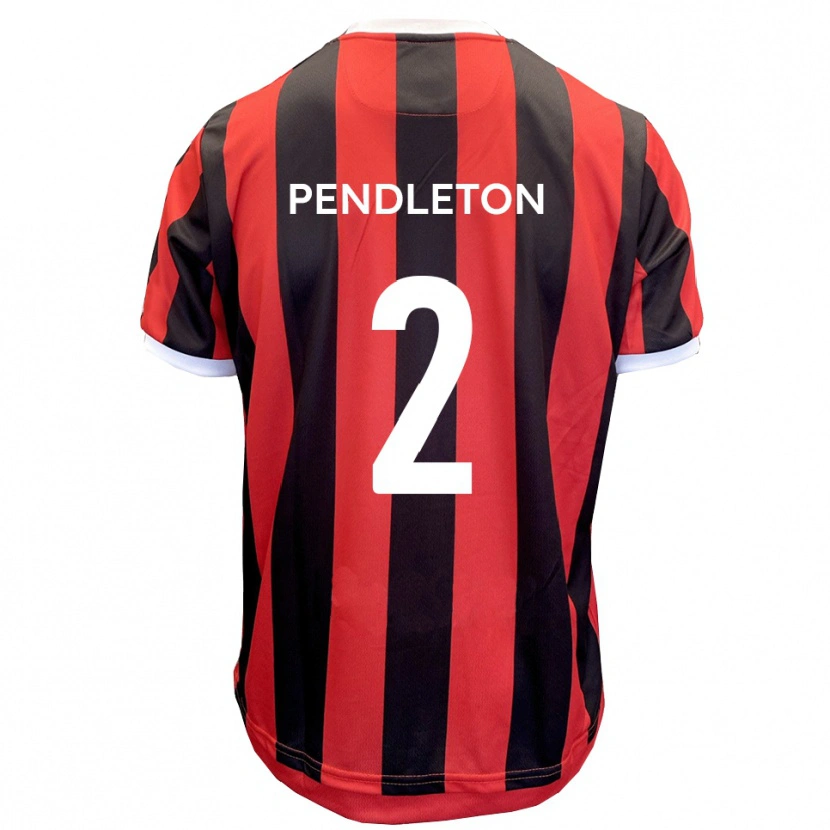 Danxen Pánské Byron Pendleton #2 Červená Černá Daleko Hráčské Dresy 2025/26 Dres