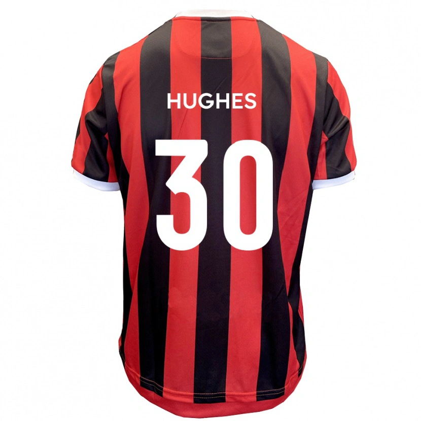 Danxen Pánské Ollie Hughes #30 Červená Černá Daleko Hráčské Dresy 2025/26 Dres