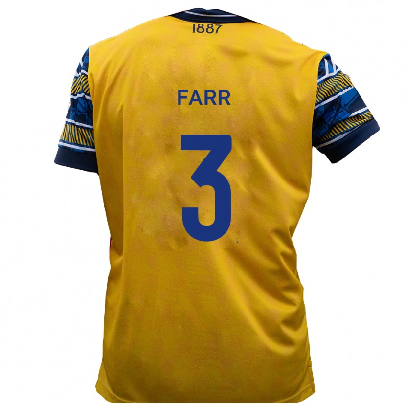Danxen Pánské Jacob Farr #3 Žlutá Černá Daleko Hráčské Dresy 2025/26 Dres