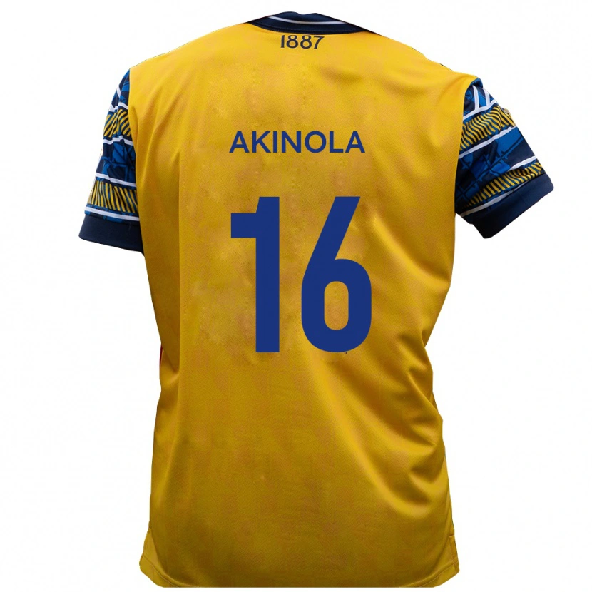 Danxen Pánské Tunji Akinola #16 Žlutá Černá Daleko Hráčské Dresy 2025/26 Dres