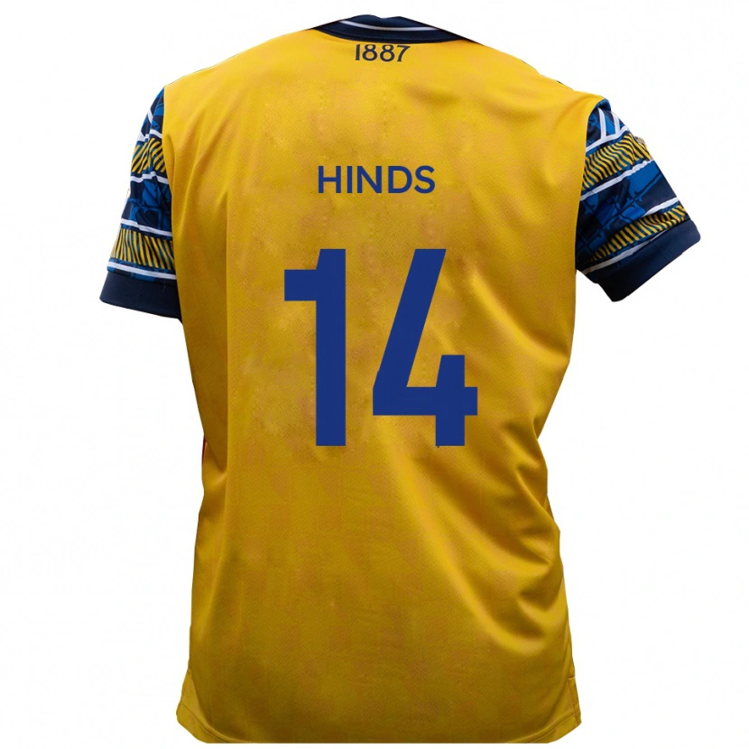 Danxen Pánské Tariq Hinds #14 Žlutá Černá Daleko Hráčské Dresy 2025/26 Dres