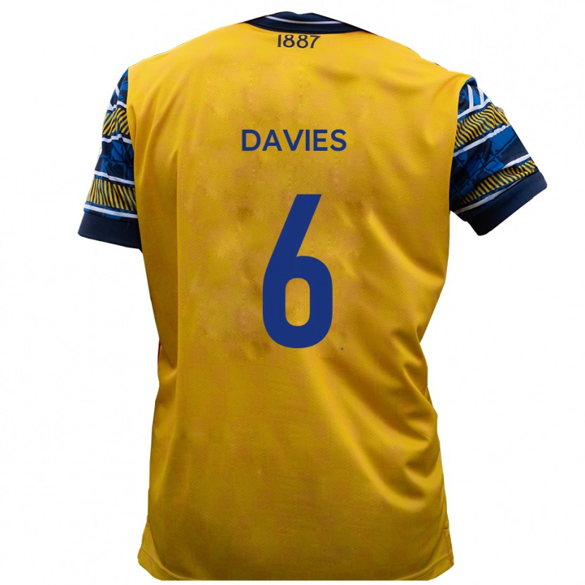 Danxen Pánské Dillan Davies #6 Žlutá Černá Daleko Hráčské Dresy 2025/26 Dres