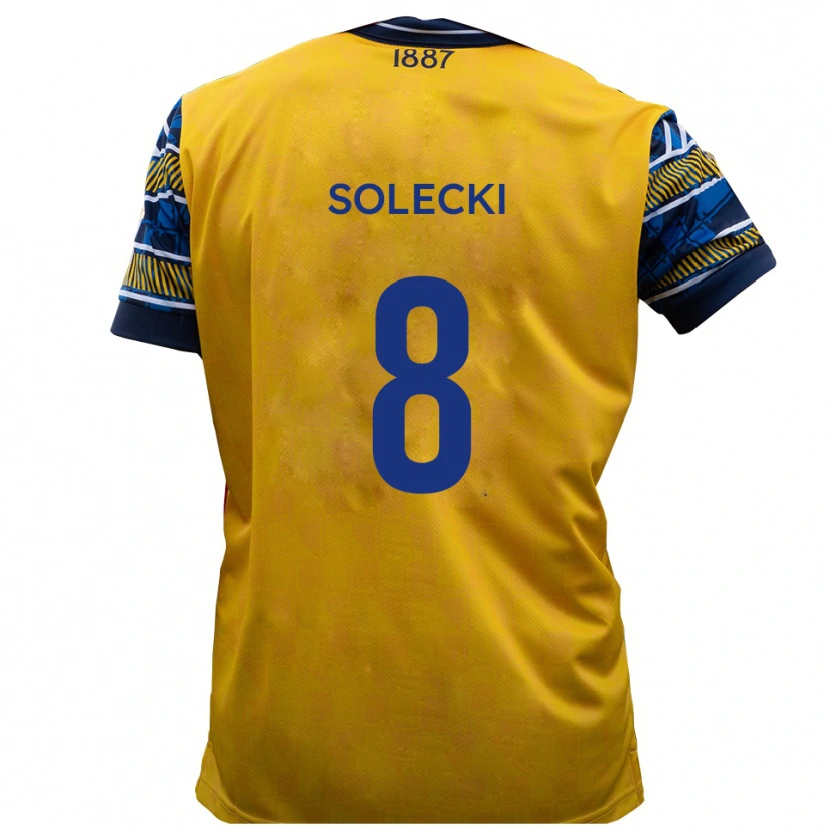 Danxen Pánské Joshua Solecki #8 Žlutá Černá Daleko Hráčské Dresy 2025/26 Dres