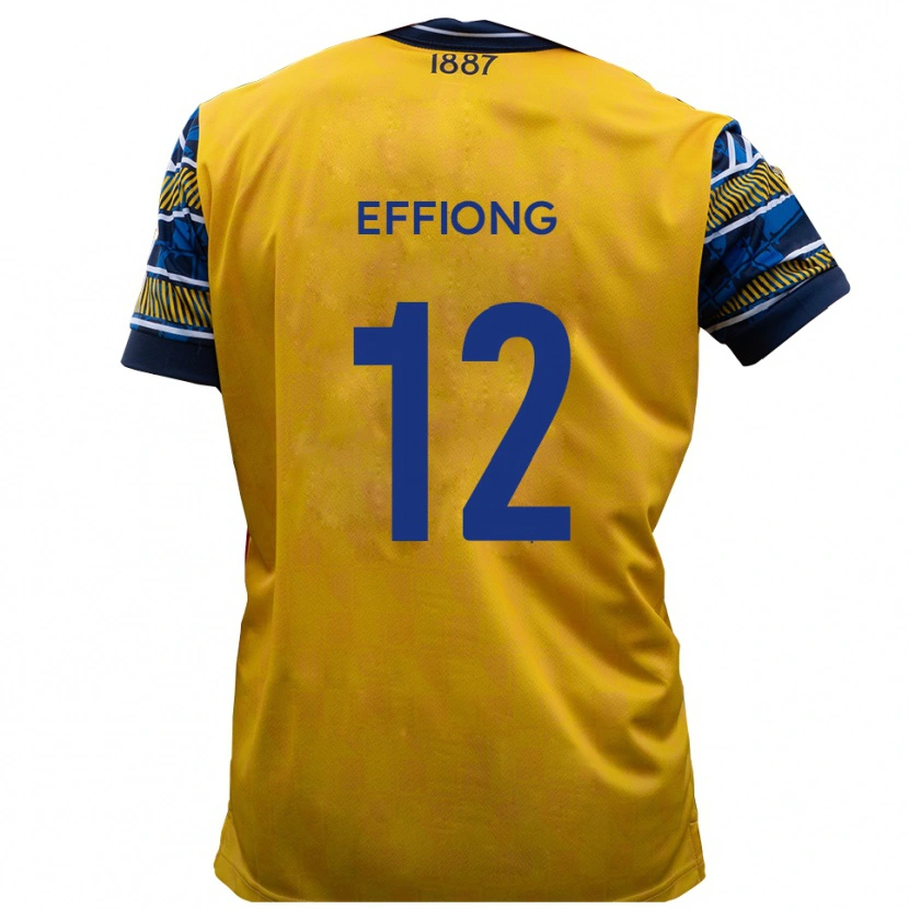 Danxen Pánské Inih Effiong #12 Žlutá Černá Daleko Hráčské Dresy 2025/26 Dres