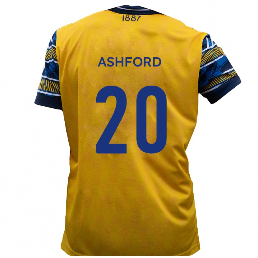 Danxen Pánské Sam Ashford #20 Žlutá Černá Daleko Hráčské Dresy 2025/26 Dres