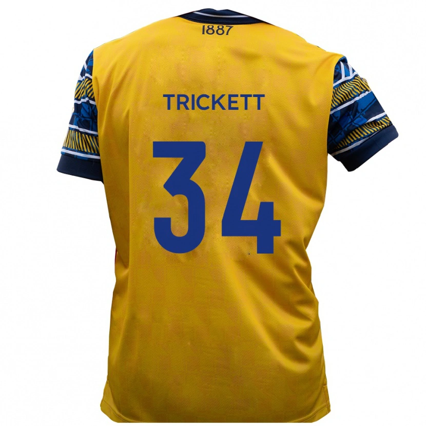 Danxen Pánské Joden Trickett #34 Žlutá Černá Daleko Hráčské Dresy 2025/26 Dres