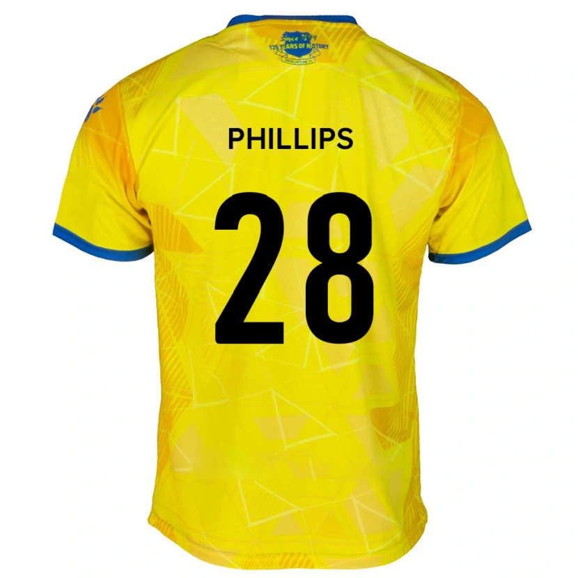 Danxen Pánské Declan Phillips #28 Žlutá Modrá Daleko Hráčské Dresy 2025/26 Dres