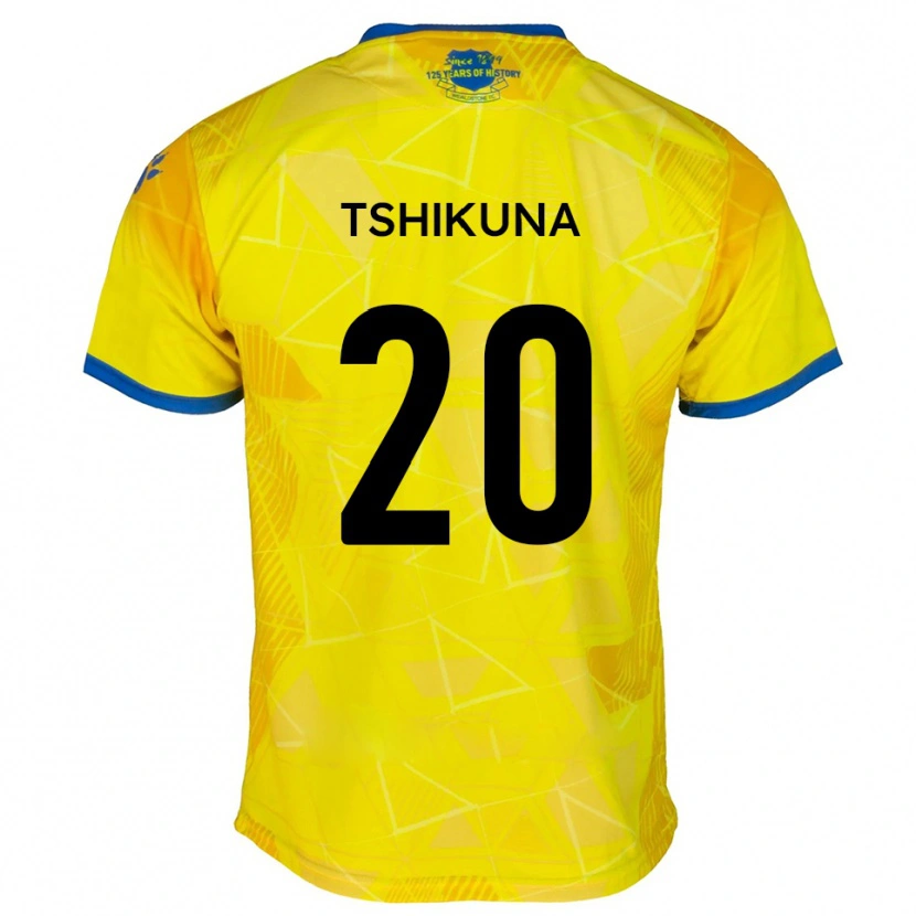 Danxen Pánské Nathan Tshikuna #20 Žlutá Modrá Daleko Hráčské Dresy 2025/26 Dres