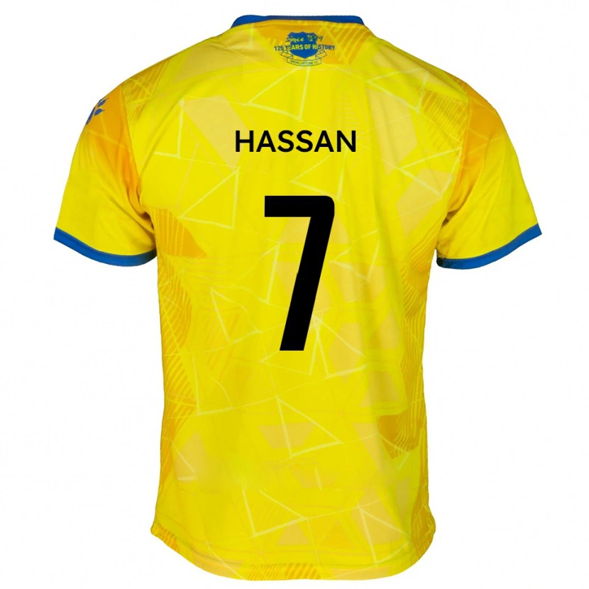 Danxen Pánské Sakariya Hassan #7 Žlutá Modrá Daleko Hráčské Dresy 2025/26 Dres