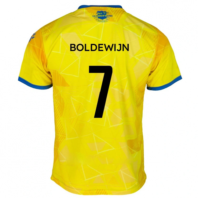 Danxen Pánské Enzio Boldewijn #7 Žlutá Modrá Daleko Hráčské Dresy 2025/26 Dres