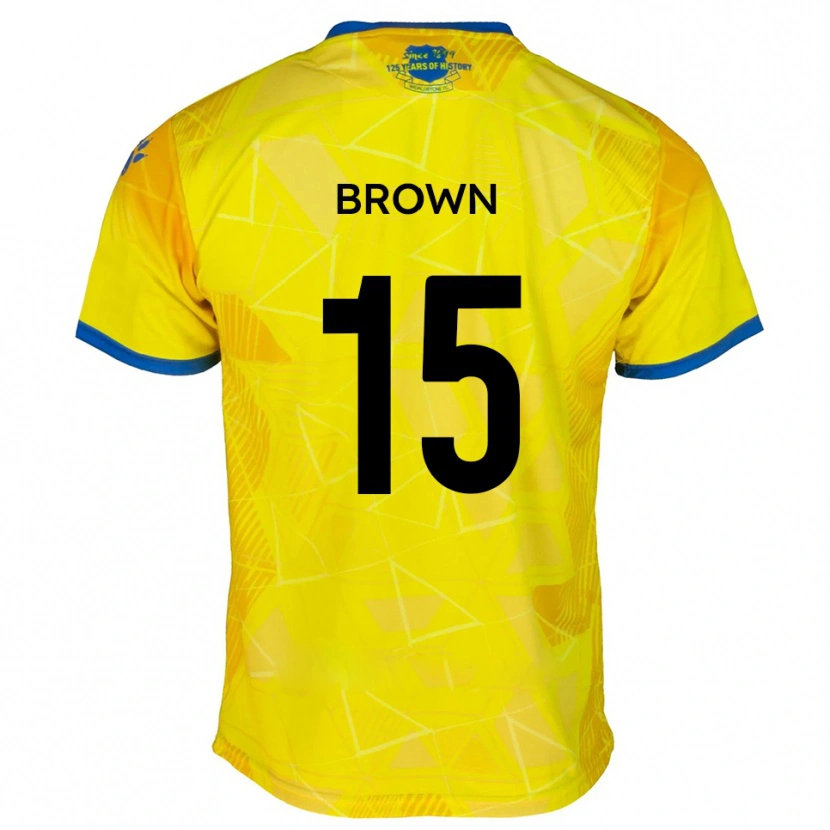Danxen Pánské Jed Brown #15 Žlutá Modrá Daleko Hráčské Dresy 2025/26 Dres
