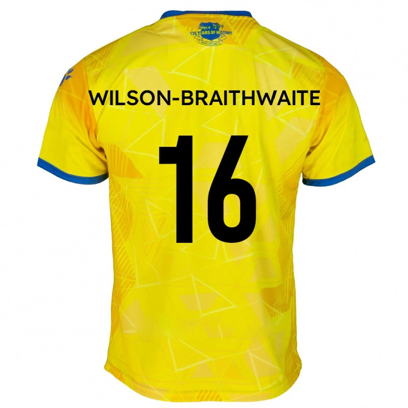 Danxen Pánské Makai Wilson-Braithwaite #16 Žlutá Modrá Daleko Hráčské Dresy 2025/26 Dres