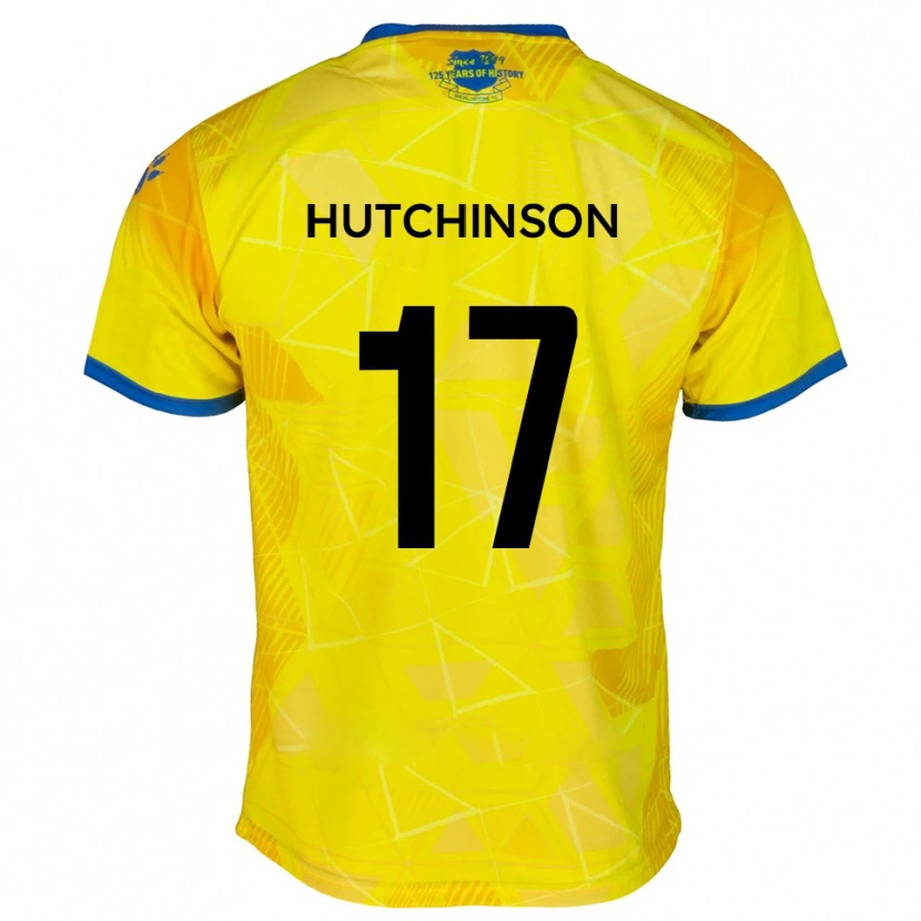 Danxen Pánské Dom Hutchinson #17 Žlutá Modrá Daleko Hráčské Dresy 2025/26 Dres
