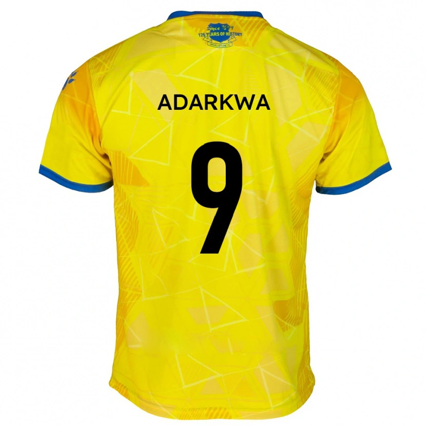 Danxen Pánské Sean Adarkwa #9 Žlutá Modrá Daleko Hráčské Dresy 2025/26 Dres