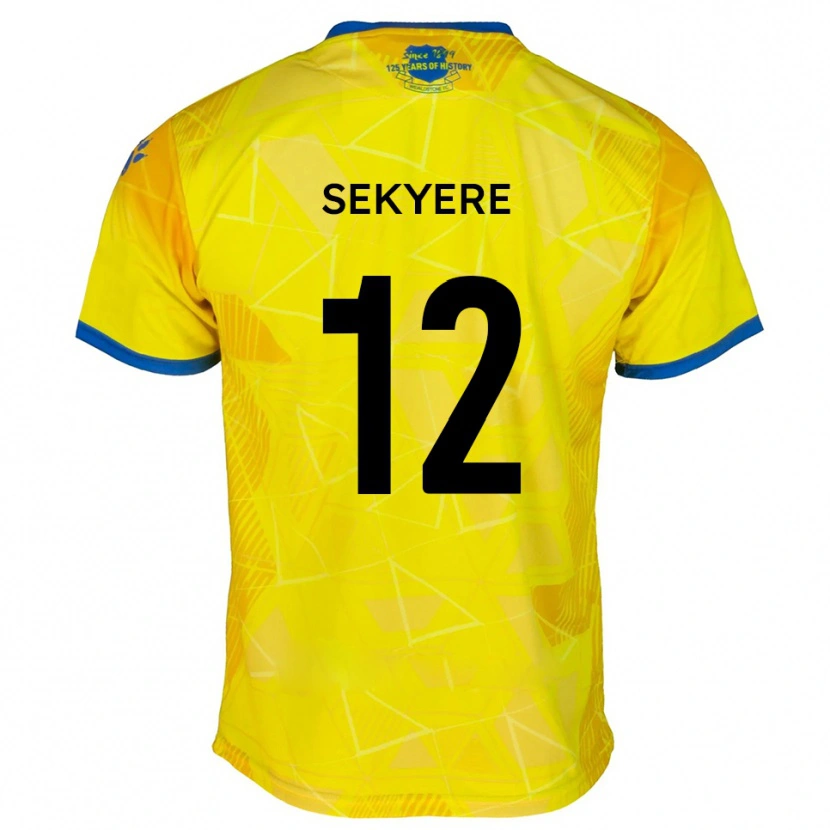 Danxen Pánské Jeffrey Sekyere #12 Žlutá Modrá Daleko Hráčské Dresy 2025/26 Dres
