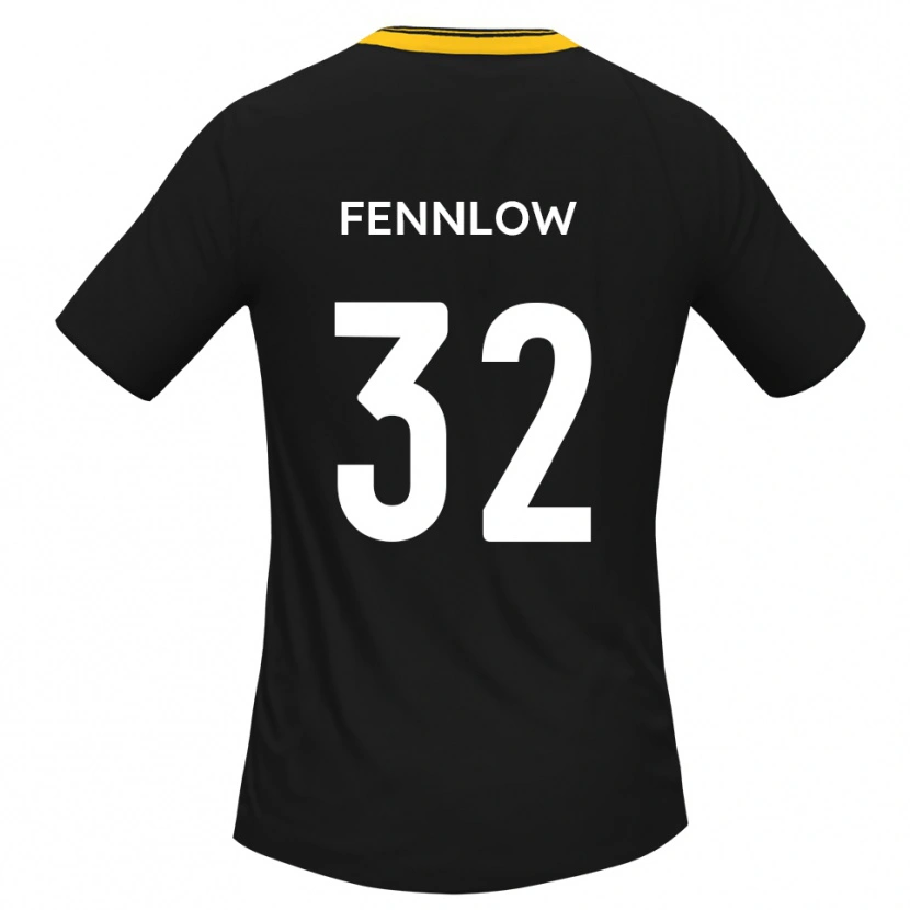 Danxen Pánské James Fennlow #32 Černá Žlutá Daleko Hráčské Dresy 2025/26 Dres