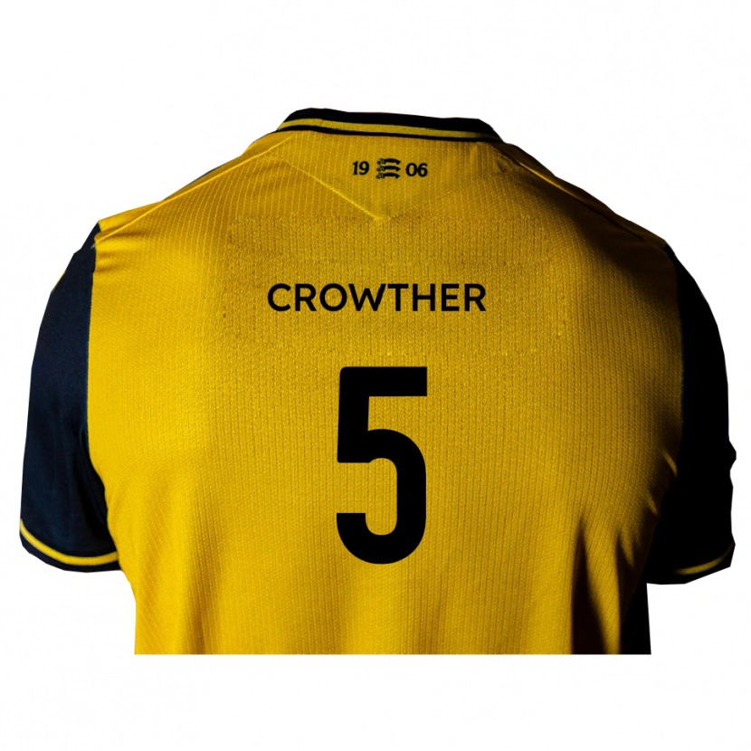 Danxen Pánské Adam Crowther #5 Žlutá Černá Daleko Hráčské Dresy 2025/26 Dres