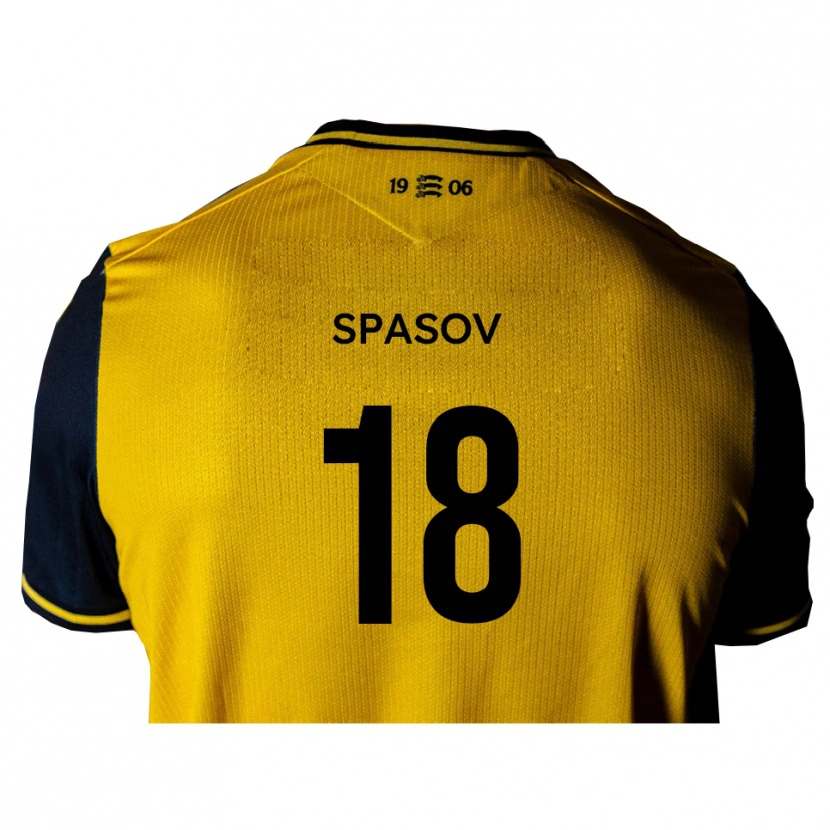 Danxen Pánské Slavi Spasov #18 Žlutá Černá Daleko Hráčské Dresy 2025/26 Dres