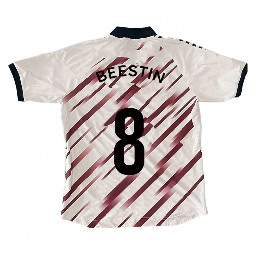 Danxen Pánské Alfie Beestin #8 Bílá Červená Daleko Hráčské Dresy 2025/26 Dres