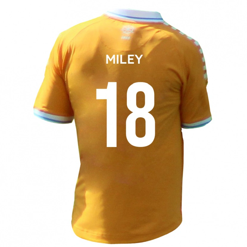 Danxen Pánské Jamie Miley #18 Žlutá Modrá Daleko Hráčské Dresy 2025/26 Dres