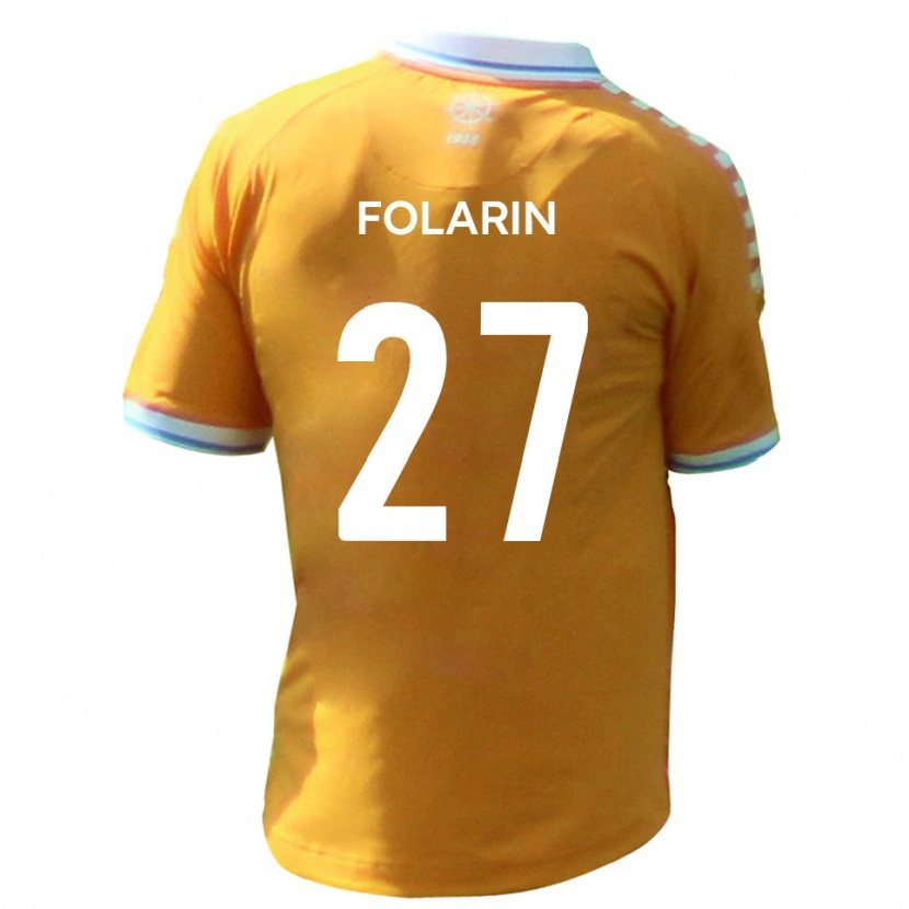 Danxen Pánské Sam Folarin #27 Žlutá Modrá Daleko Hráčské Dresy 2025/26 Dres