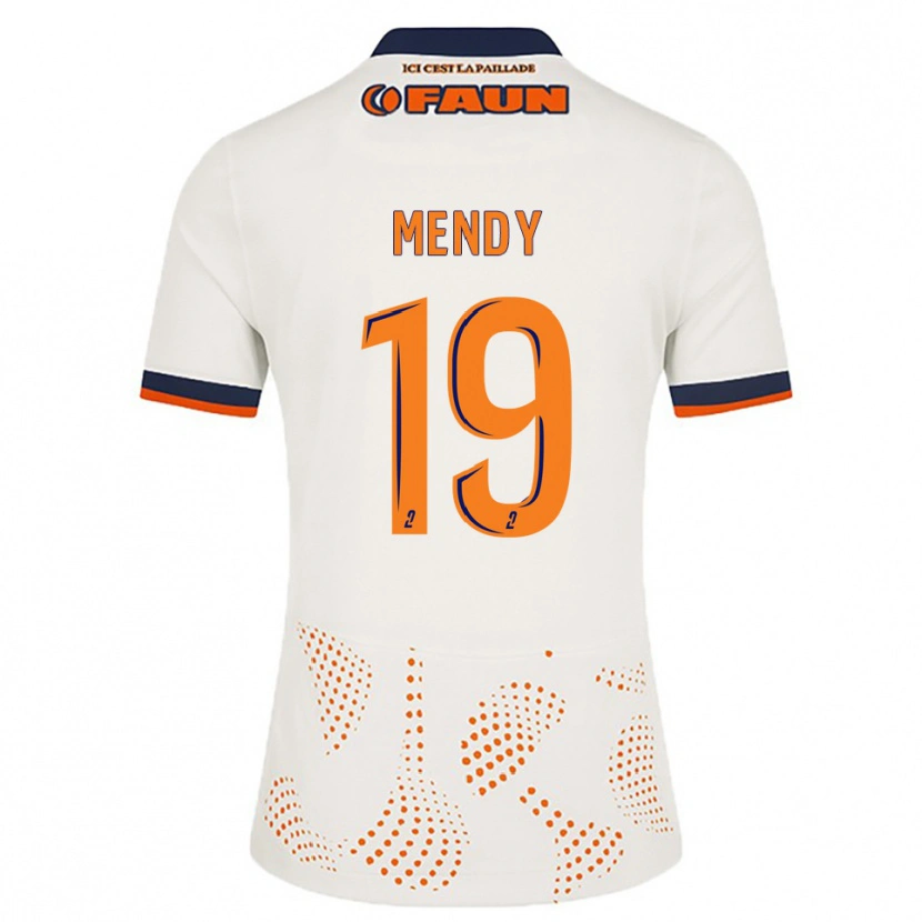 Danxen Pánské Alexandre Mendy #19 Bílá Oranžová Daleko Hráčské Dresy 2025/26 Dres