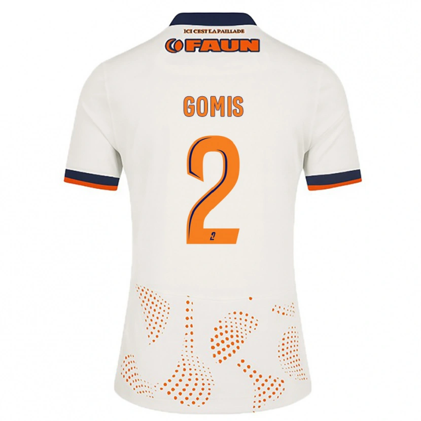 Danxen Pánské Kabissan Gomis #2 Bílá Oranžová Daleko Hráčské Dresy 2025/26 Dres