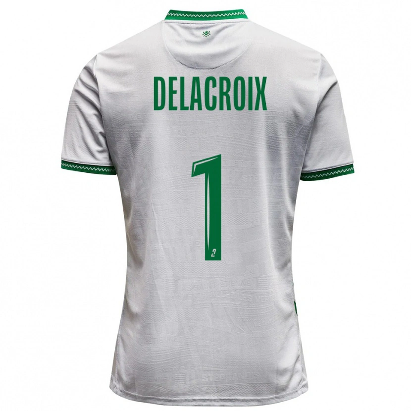 Danxen Pánské Noa Delacroix #1 Bílá Zelená Daleko Hráčské Dresy 2025/26 Dres