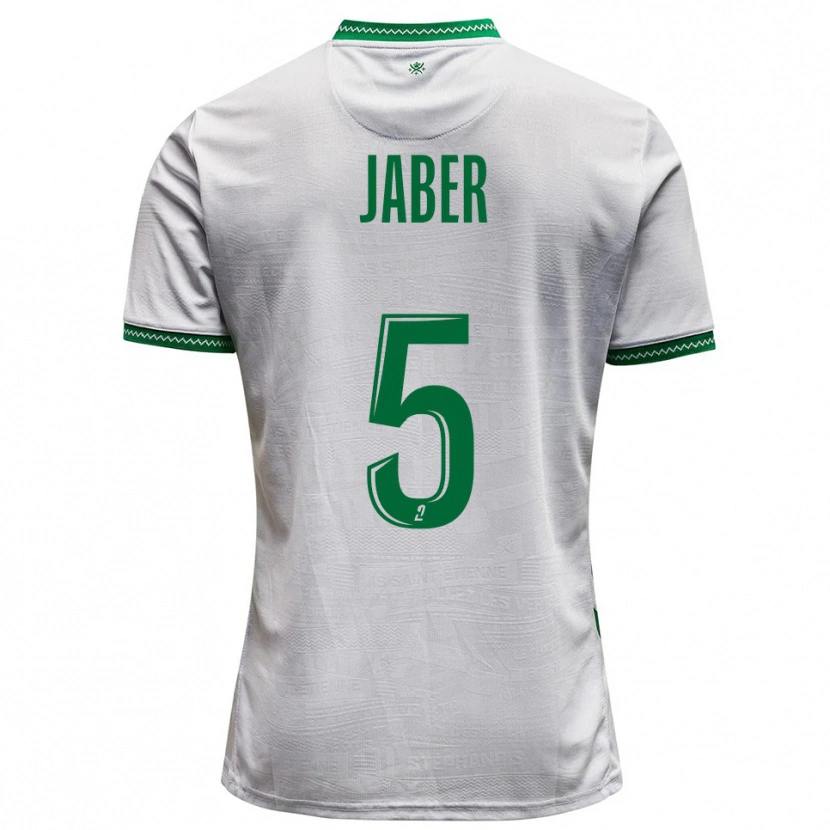 Danxen Pánské Mahmoud Jaber #5 Bílá Zelená Daleko Hráčské Dresy 2025/26 Dres