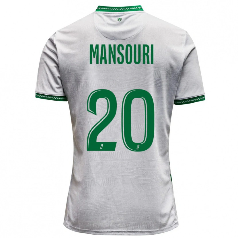 Danxen Pánské Ilyes Mansouri #20 Bílá Zelená Daleko Hráčské Dresy 2025/26 Dres