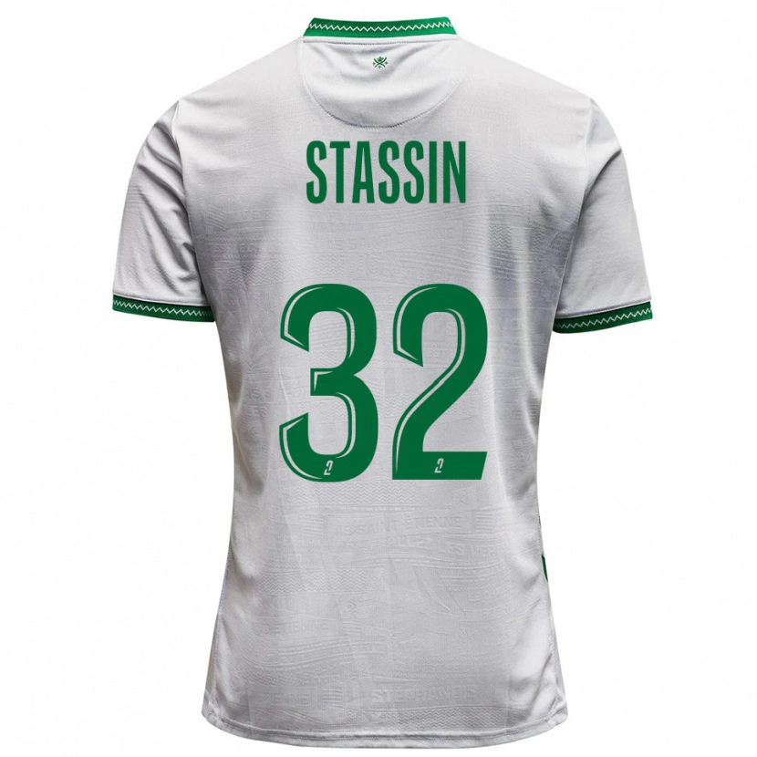 Danxen Pánské Lucas Stassin #32 Bílá Zelená Daleko Hráčské Dresy 2025/26 Dres