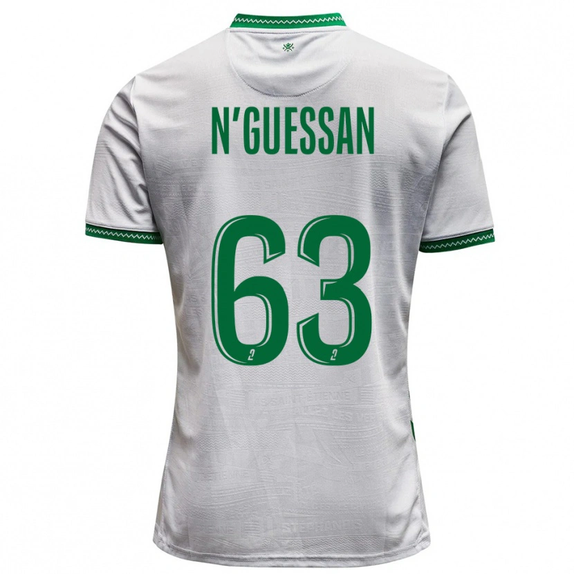 Danxen Pánské Djylian N'guessan #63 Bílá Zelená Daleko Hráčské Dresy 2025/26 Dres