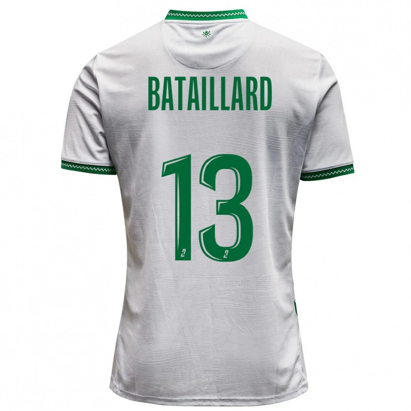 Danxen Pánské Faustine Bataillard #13 Bílá Zelená Daleko Hráčské Dresy 2025/26 Dres