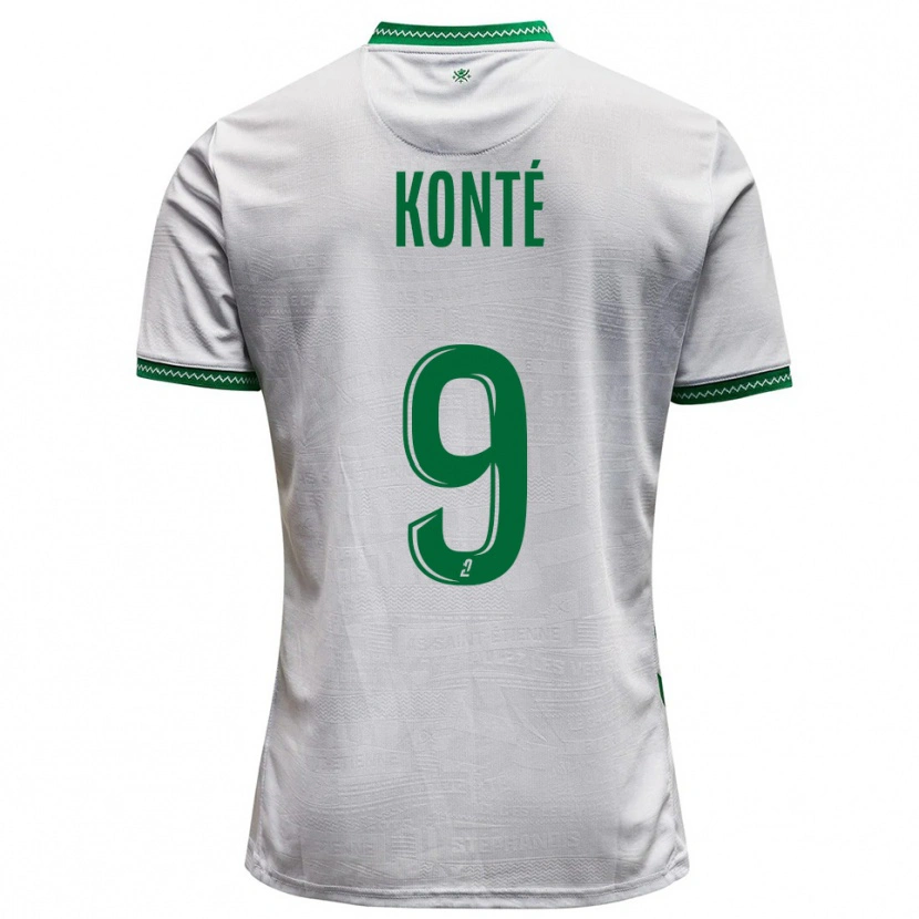 Danxen Pánské Mamadou Konté #9 Bílá Zelená Daleko Hráčské Dresy 2025/26 Dres