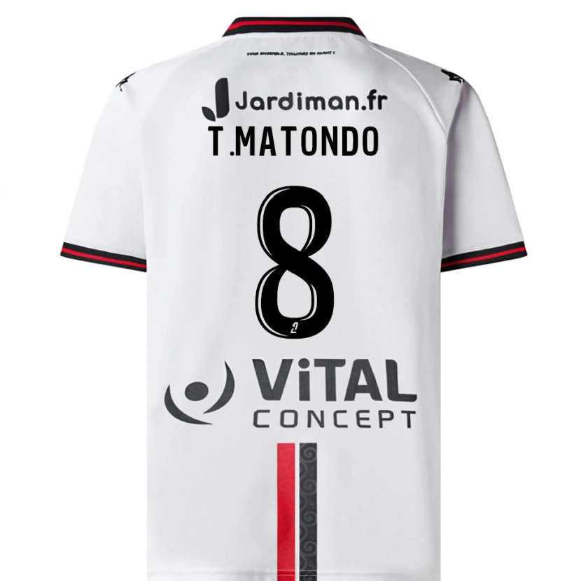 Danxen Pánské Trésor Matondo #8 Bílá Červená Daleko Hráčské Dresy 2025/26 Dres
