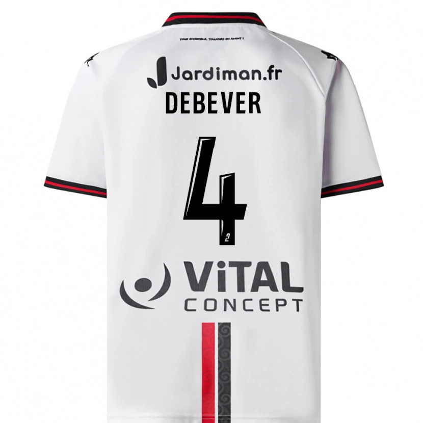 Danxen Pánské Julie Debever #4 Bílá Červená Daleko Hráčské Dresy 2025/26 Dres